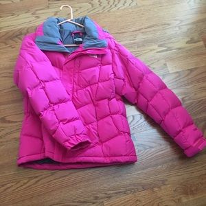 Bright pink North Face Puffer Jacket